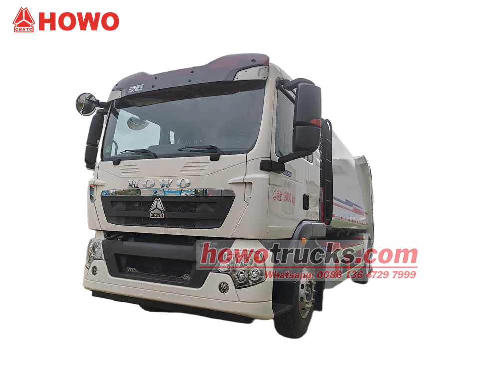 HOWO 4X2 16cbm rear lifting garbage truck