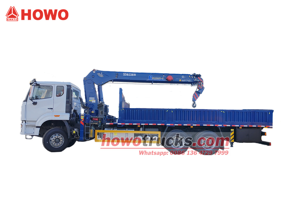 HOWO NX 6x4 boom crane truck 