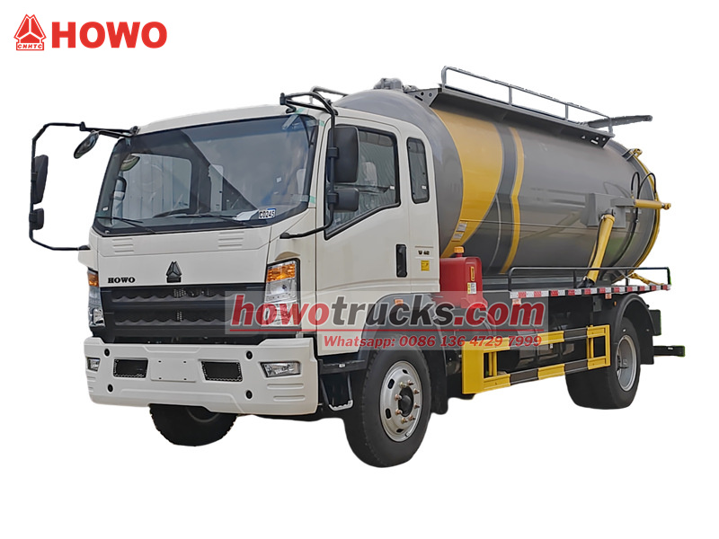 HOWO 4×2 vacuum tank truck