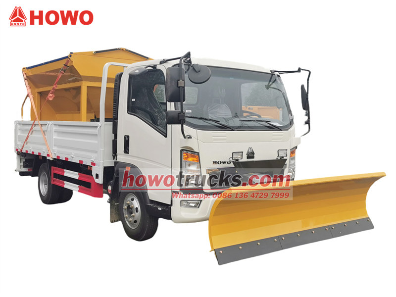 Howo truck mounted snow removal truck