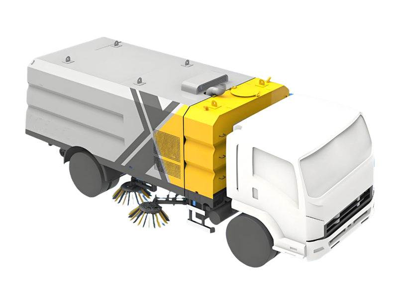 Road sweeper truck detailed component