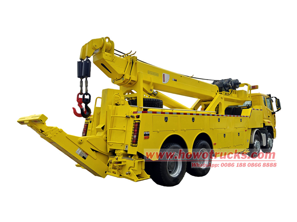 HOWO 8x4 wrecker truck with crane