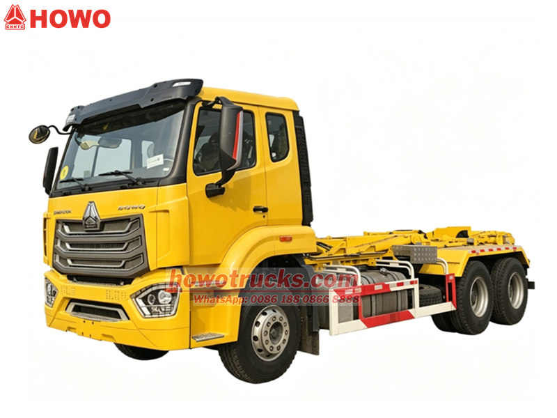 Howo 340HP roll off container garbage truck