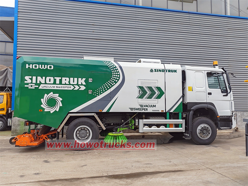 SINOTRUK HOWO vacuum sweeper truck with brush SINOTRUK HOWO vacuum sweeper truck with brush